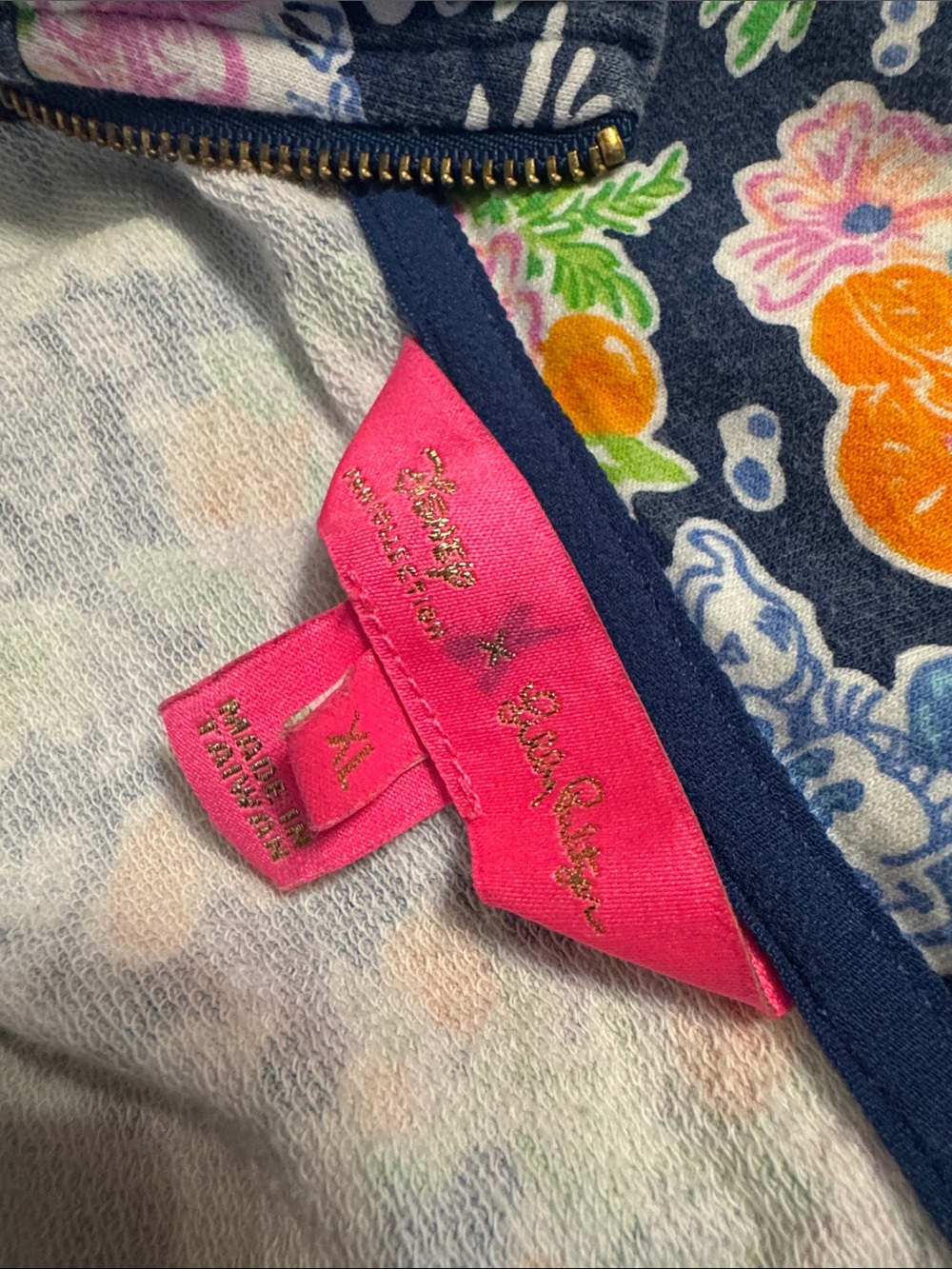 Lilly Pulitzer Disney Jacket Navy Leona Zip-Up Lilly Loves Disney - Picture 8 of 10